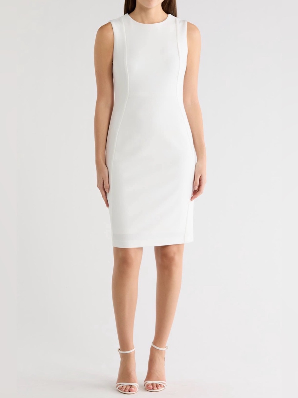 Calvin Klein White Sleeveless Sheath Mini Dress NWT Size 6